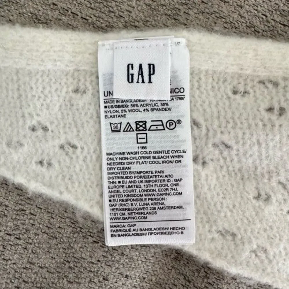 NEW Gap Pointelle Triangle Scarf Knit Bandana Head Scarf Ivory Boho Cottagecore